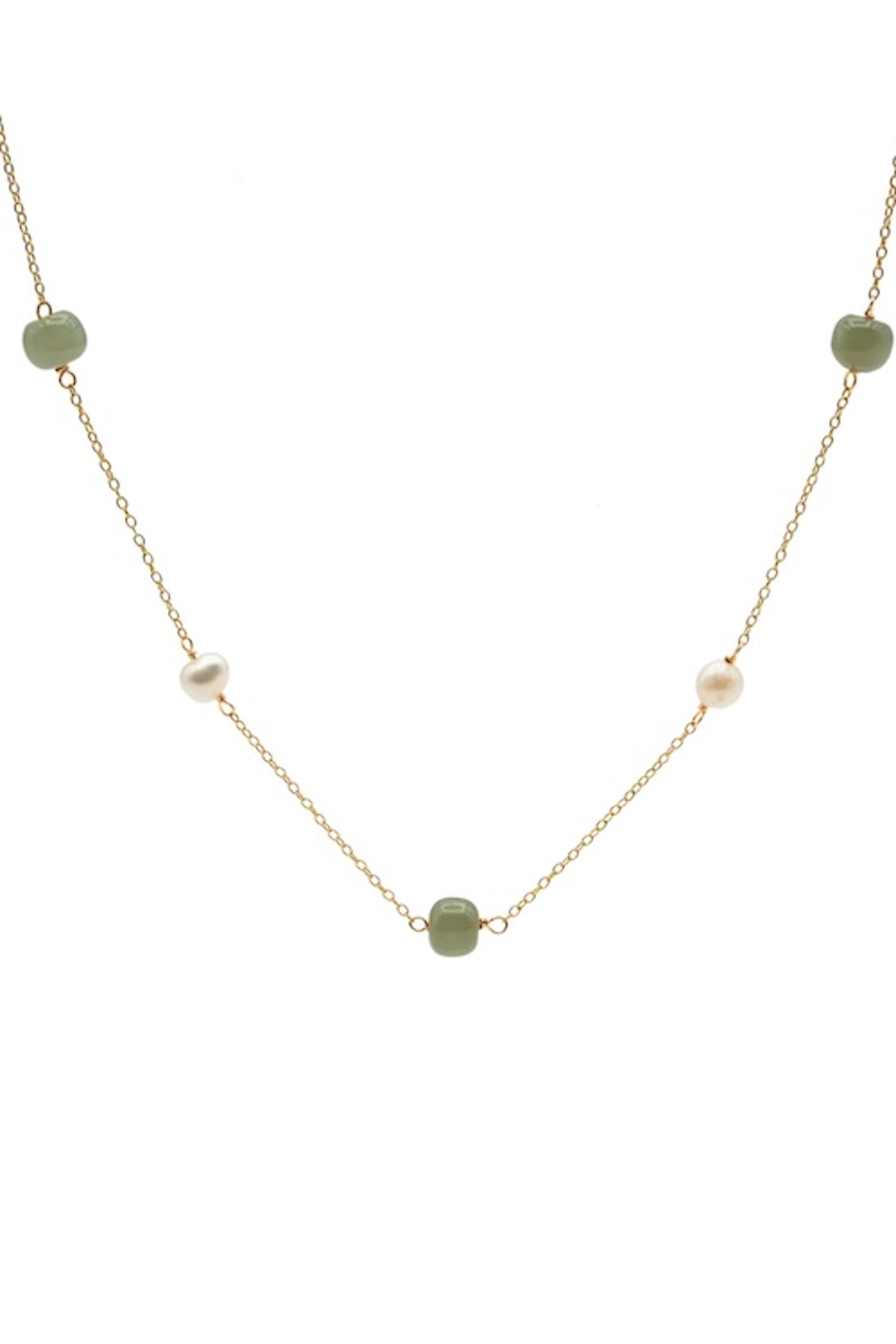 Olivia — Jade Pearl Necklace