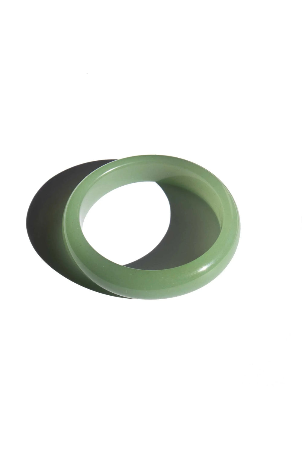 Smoke — Opaque Green Jade Stone Bangle