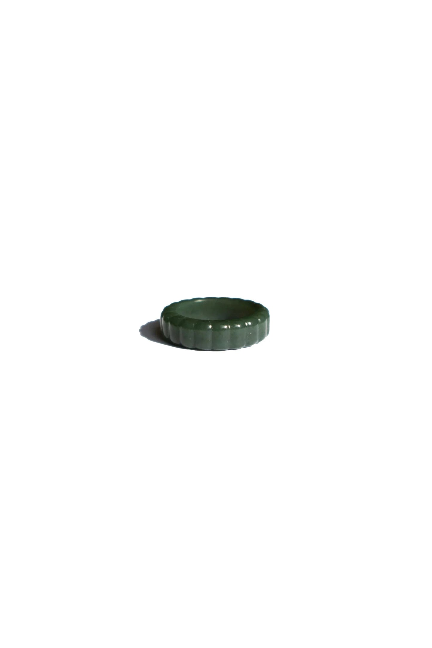 Sophia Skinny — Ribbed Jade Ring