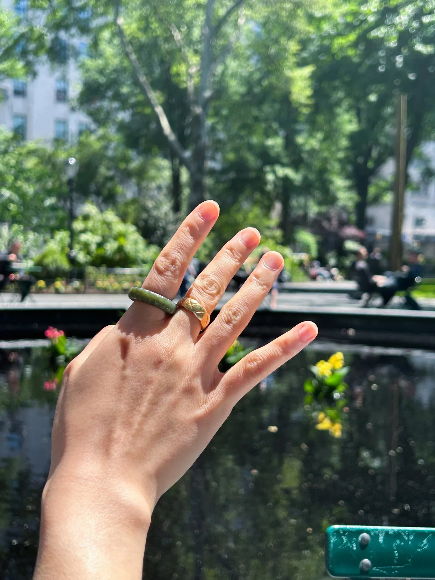 Sophia Skinny — Ribbed Jade Ring