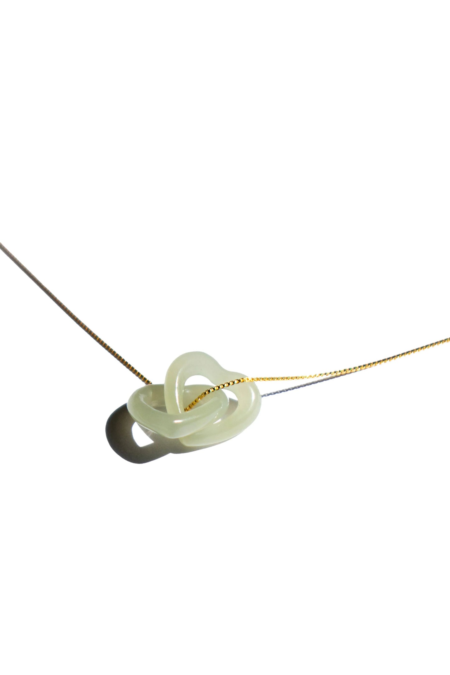 The Hearts — Interlocking Jade Pendant Necklace