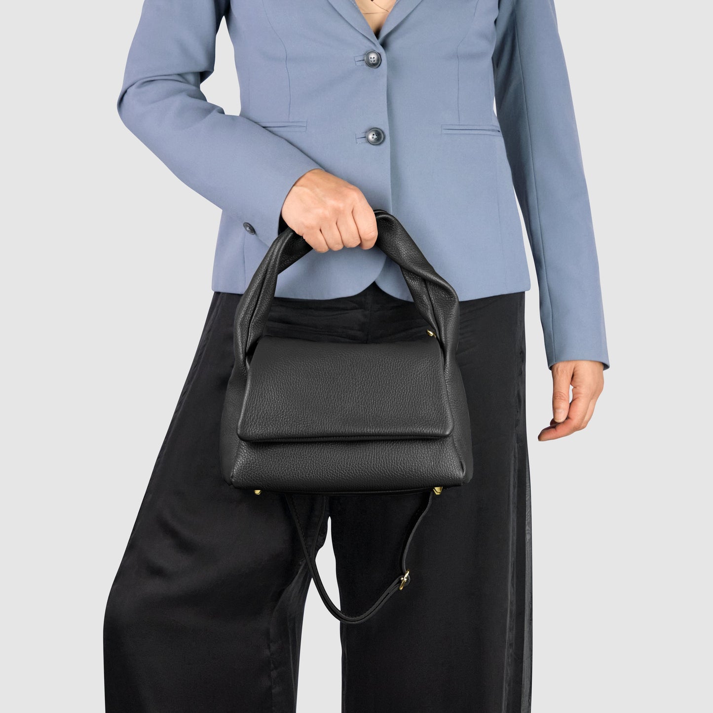 Calf Leather Top-Handle Bag