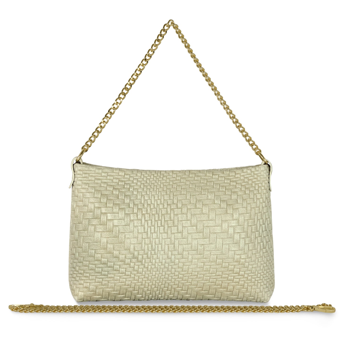 Grid Suede Leather Crossbody Bag