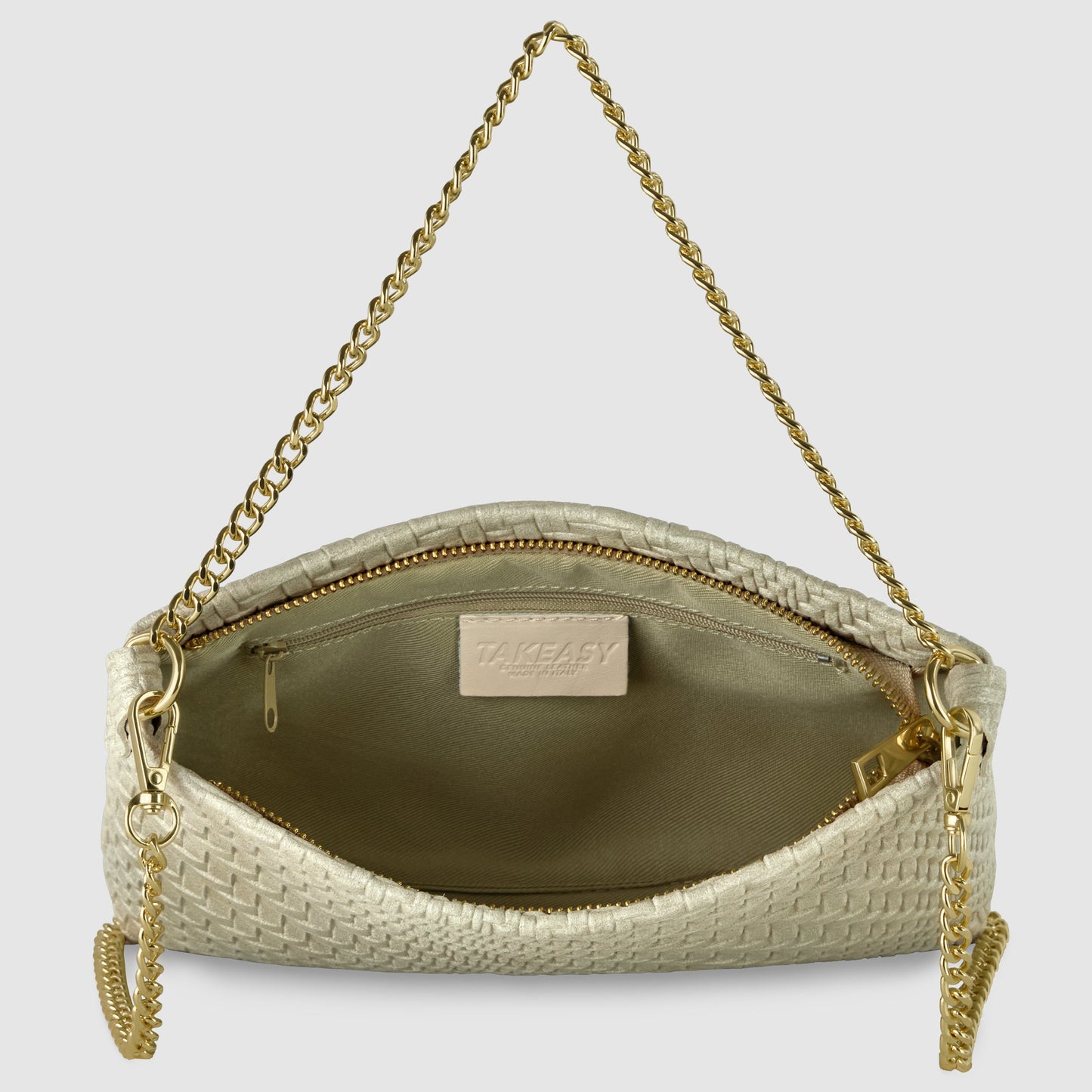 Grid Suede Leather Crossbody Bag