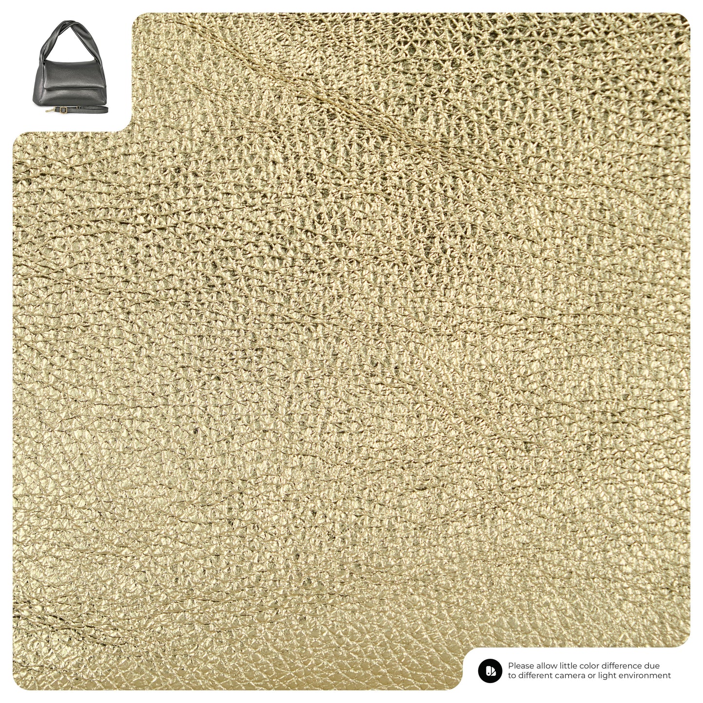 Metallic Calf Leather Top-Handle Bag