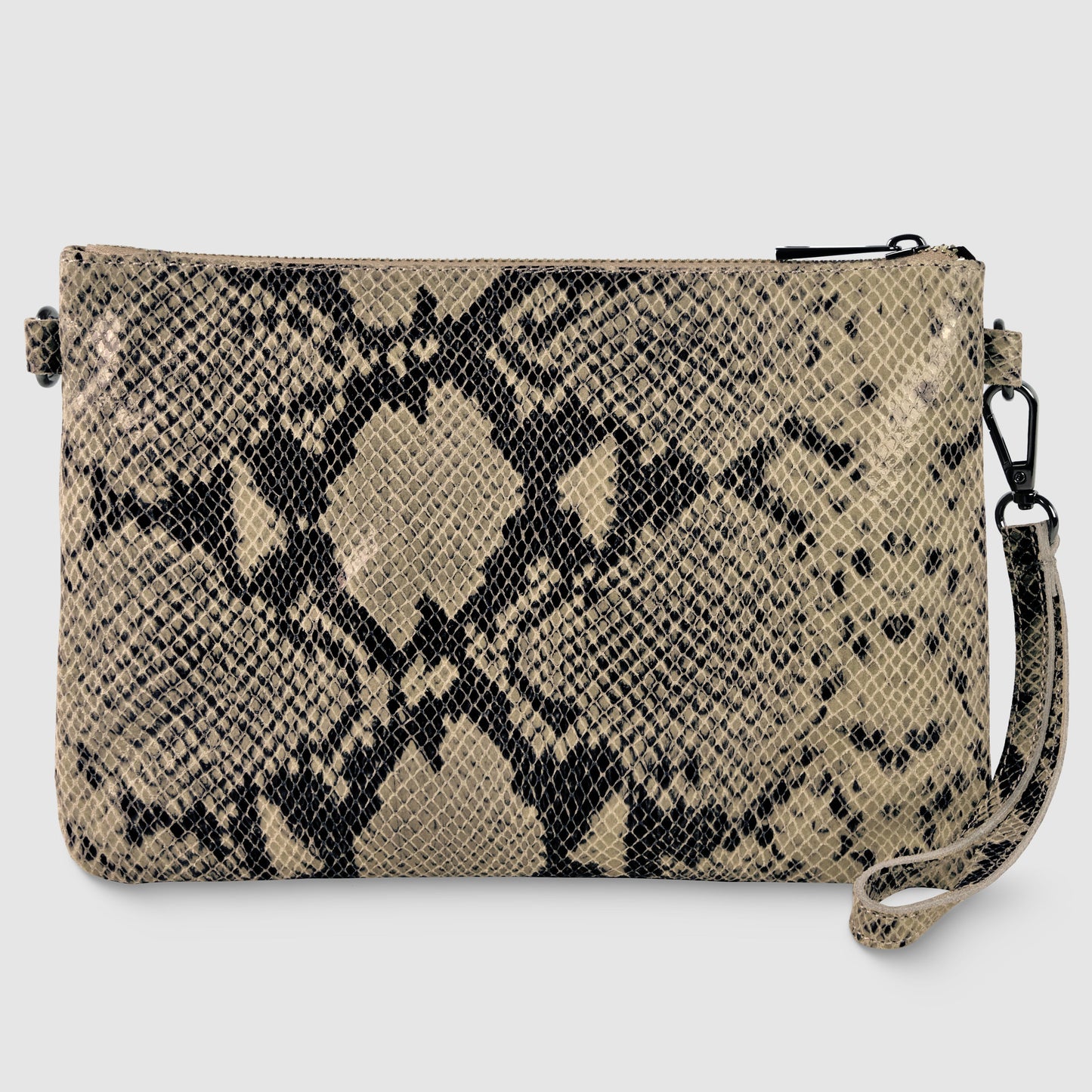 Python Suede Leather Crossbody Bag