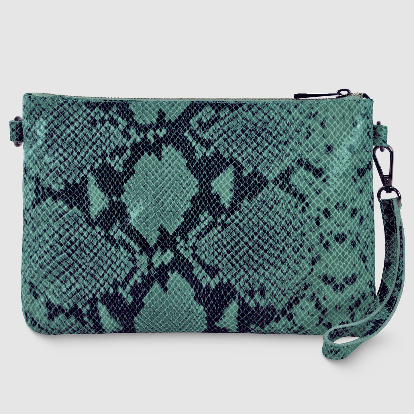 Python Suede Leather Crossbody Bag
