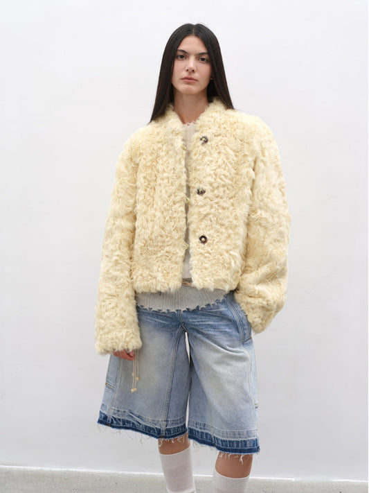 Little Bear's Thoughts Sheepskin Coat