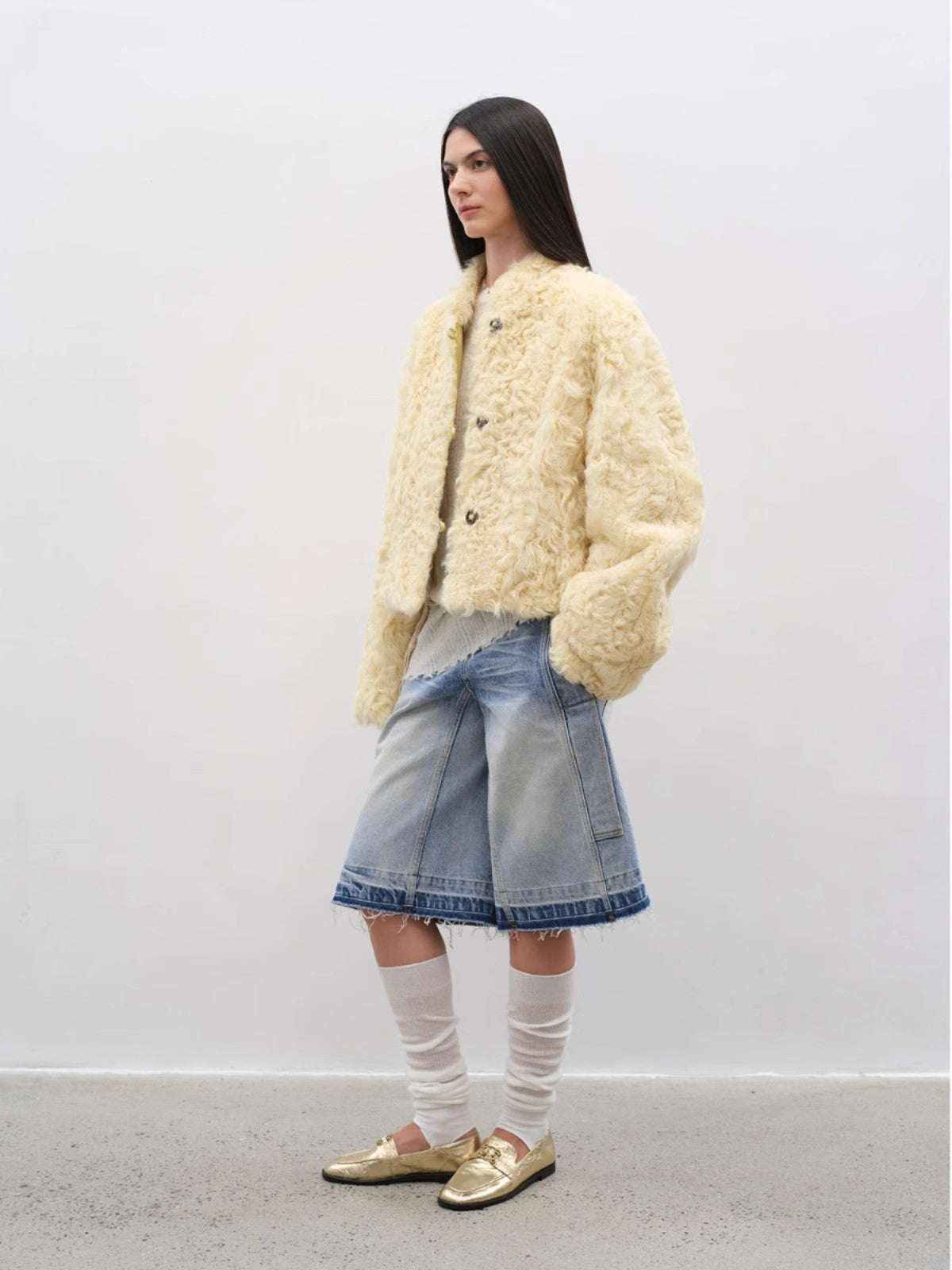 Little Bear's Thoughts Sheepskin Coat