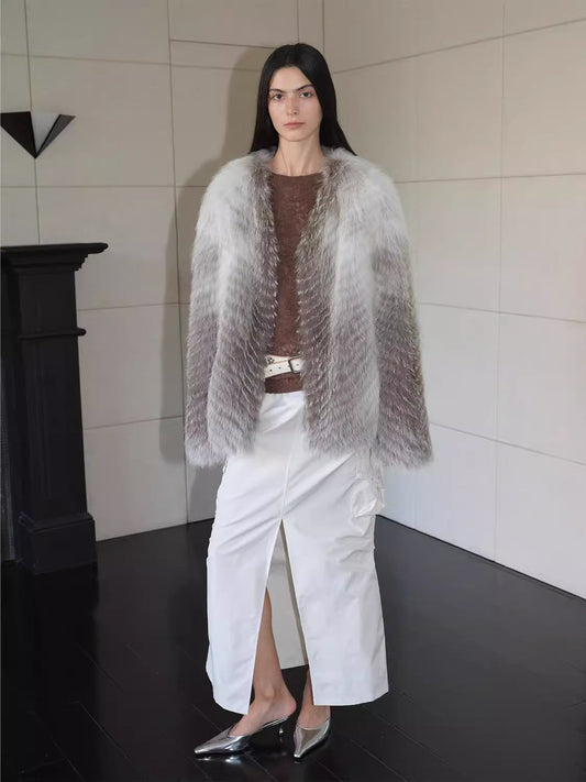 Yukino Dream Colorful Fox Fur Coat