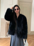 Black Sugar Champagne Fox Fur Coat