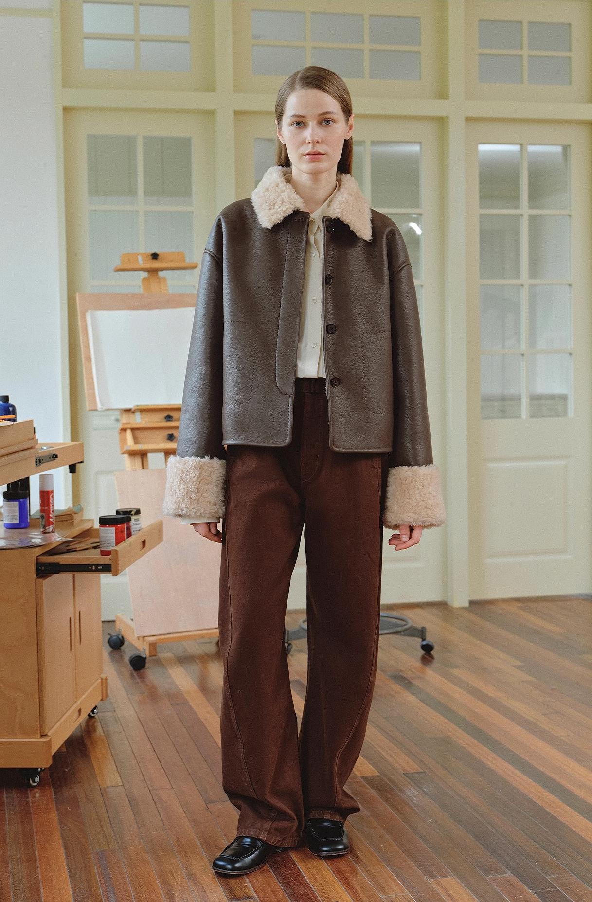 "Slightly Sweet Latte Second Generation" Shearling Jacket