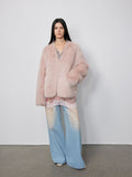 Babylon Phantom Nights Tuscan Sheepskin Pink Coat