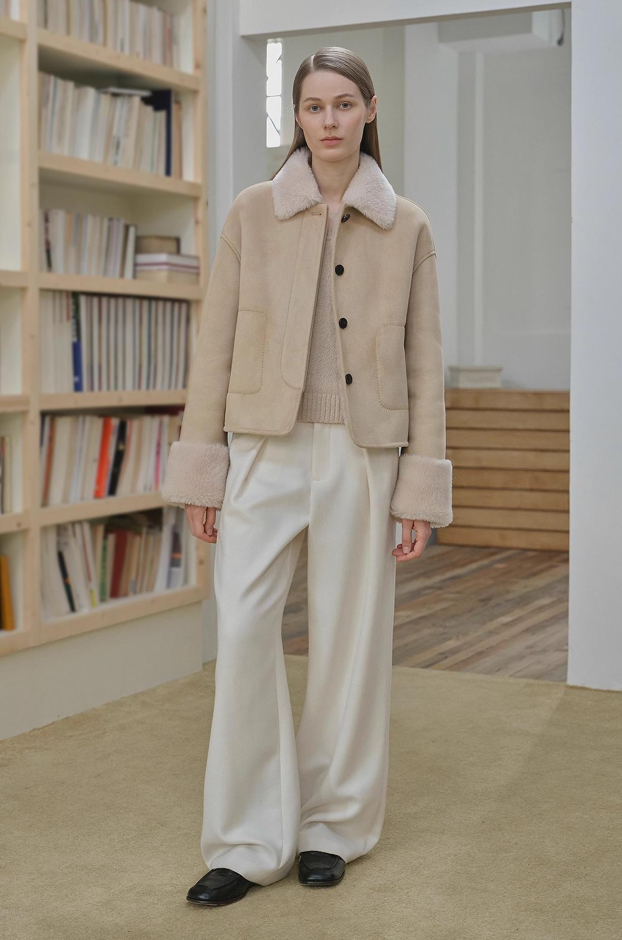 "Slightly Sweet Latte" Shearling Jacket