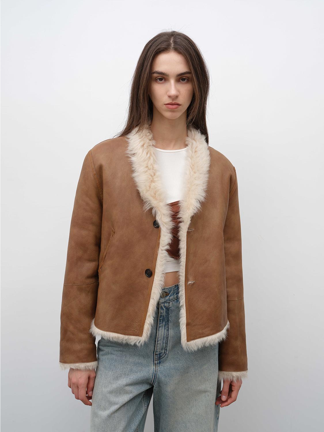 Beethoven's Night Reversible Tuscan Sheepskin Coat