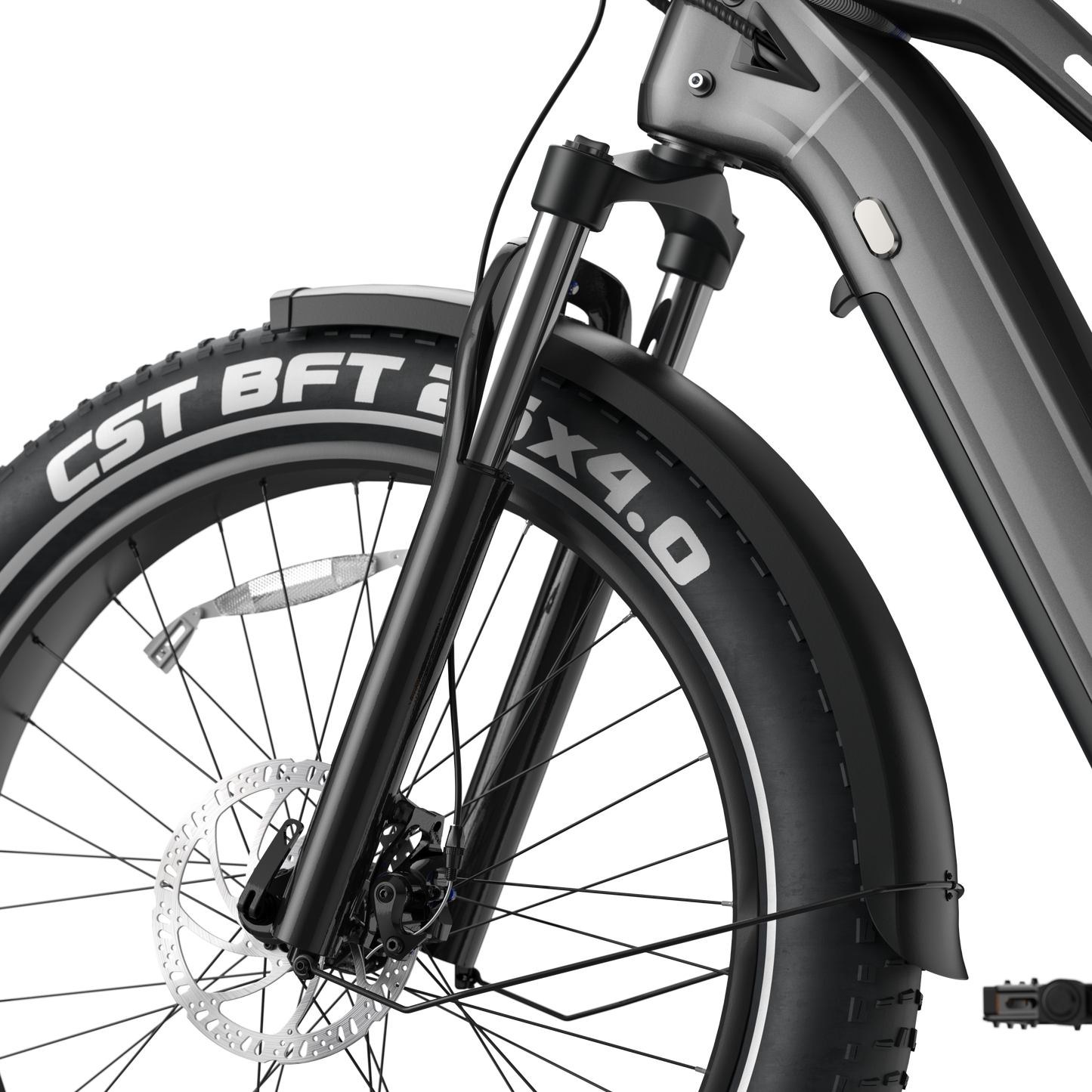 26' Step Over Electric Mountain Bike - Black