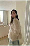 Black Sugar Champagne Fox Fur Coat