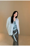 Black Sugar Champagne Fox Fur Coat