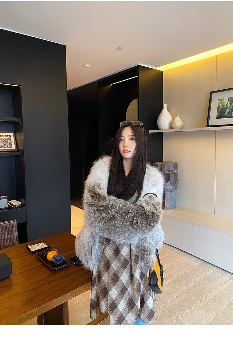 Yukino Dream Colorful Fox Fur Coat