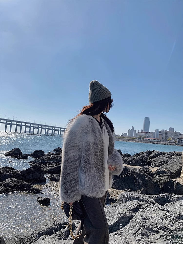 Yukino Dream Colorful Fox Fur Coat
