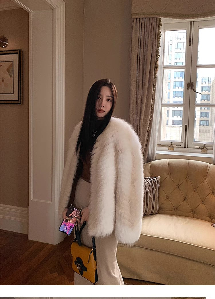 Yukino Dream Colorful Fox Fur Coat