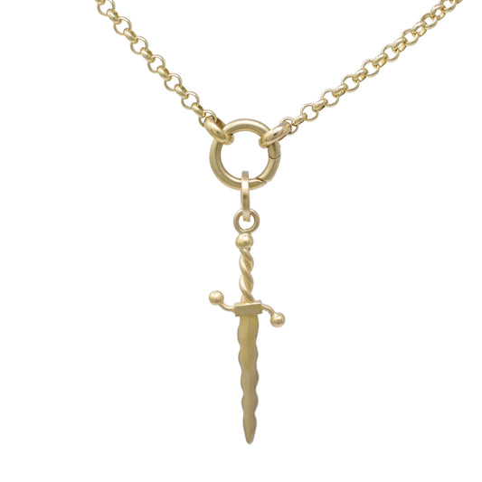 Wavy Dagger Pendant Charm