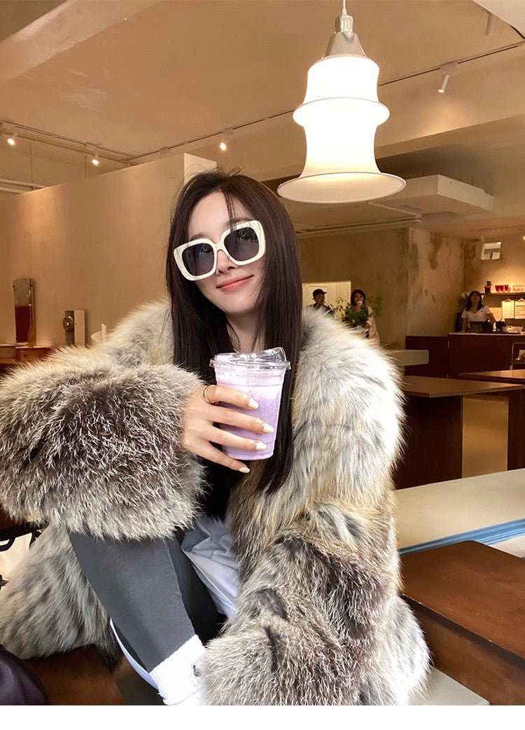 Yukino Dream Colorful Fox Fur Coat