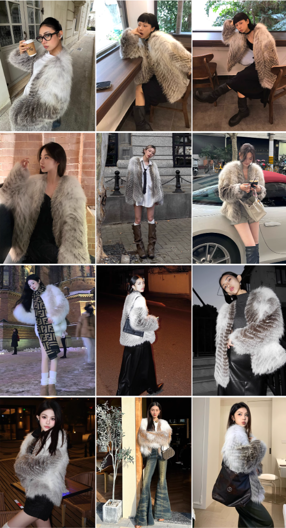 Yukino Dream Colorful Fox Fur Coat