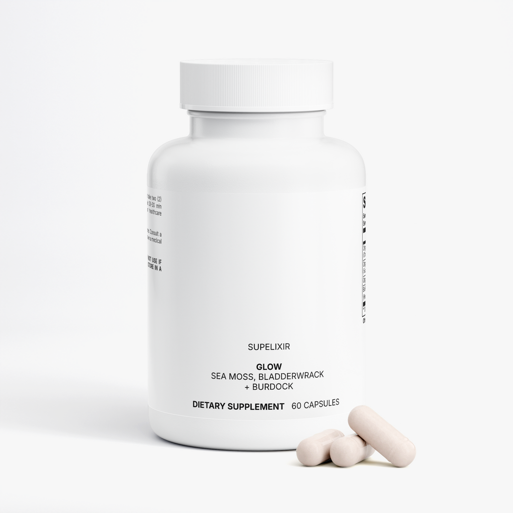 GLOW Sea Moss, Bladderwrack + Burdock Capsules