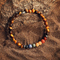 Serene Fearlessness - Tiger's Eye Matte Jasper Chakra Bracelet