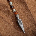 Sublime Tranquility - 4 Symbol Tiger's Eye Turquoise Necklace