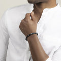 Balanced Perspective - Onyx Blue Tiger's Eye Bracelet