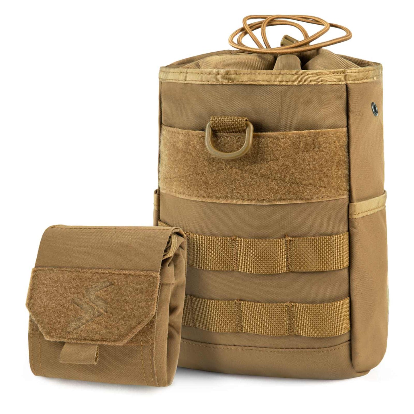 Tactical Dump Pouch Molle Storage Bag Tactical Waist Bag, Drawstring Folding Magazine Dump Bag