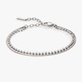 Double Strand Crystal Tennis Chain Bracelet