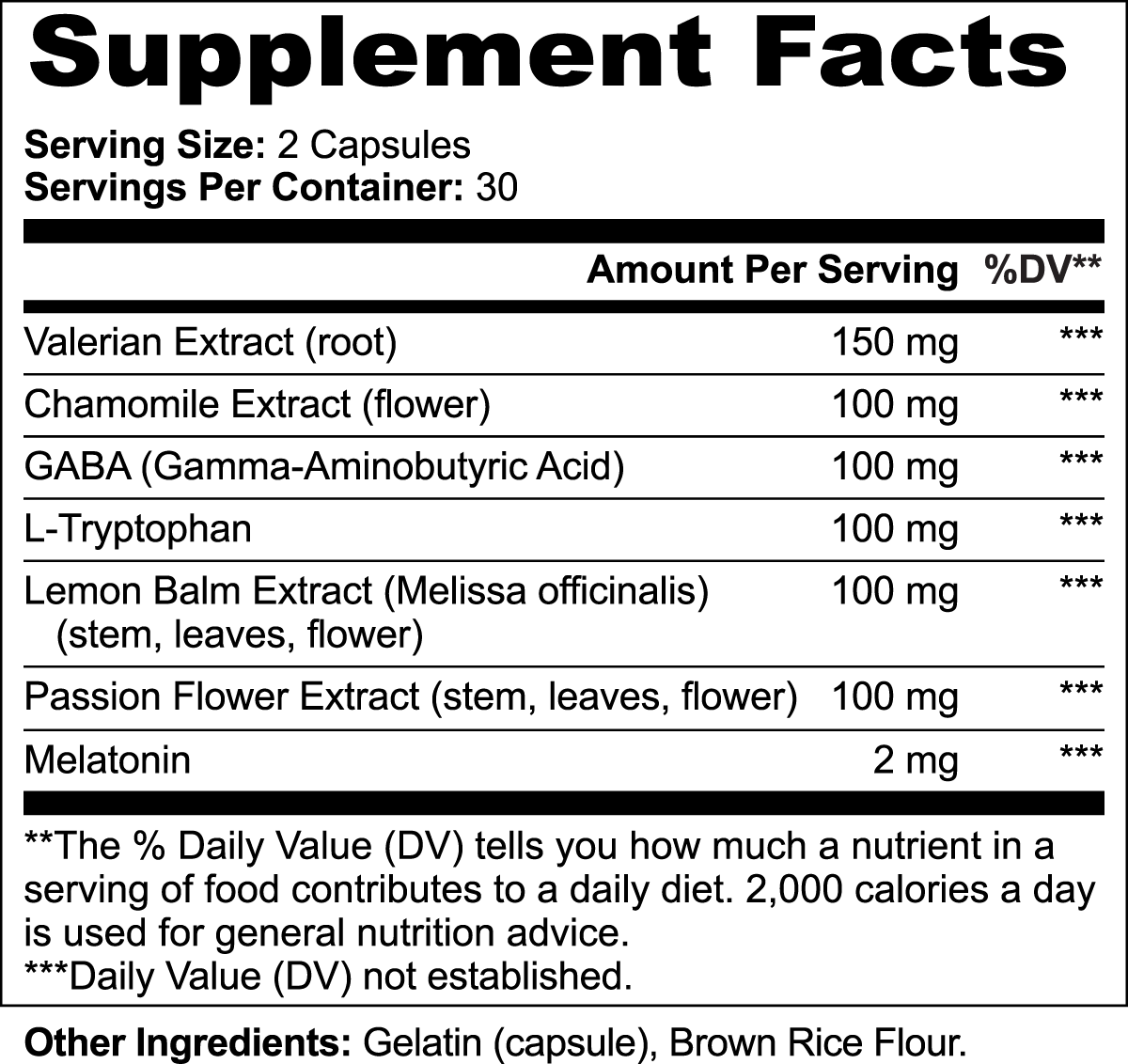 FADE Valerian & Melatonin Complex Capsules