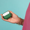 Leather Airpod Case - Green
