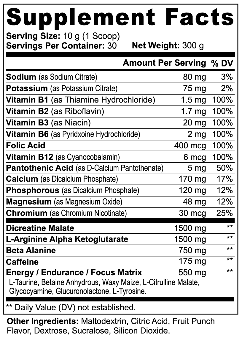 EDGE Pre-Workout Powder - Fruit Punch