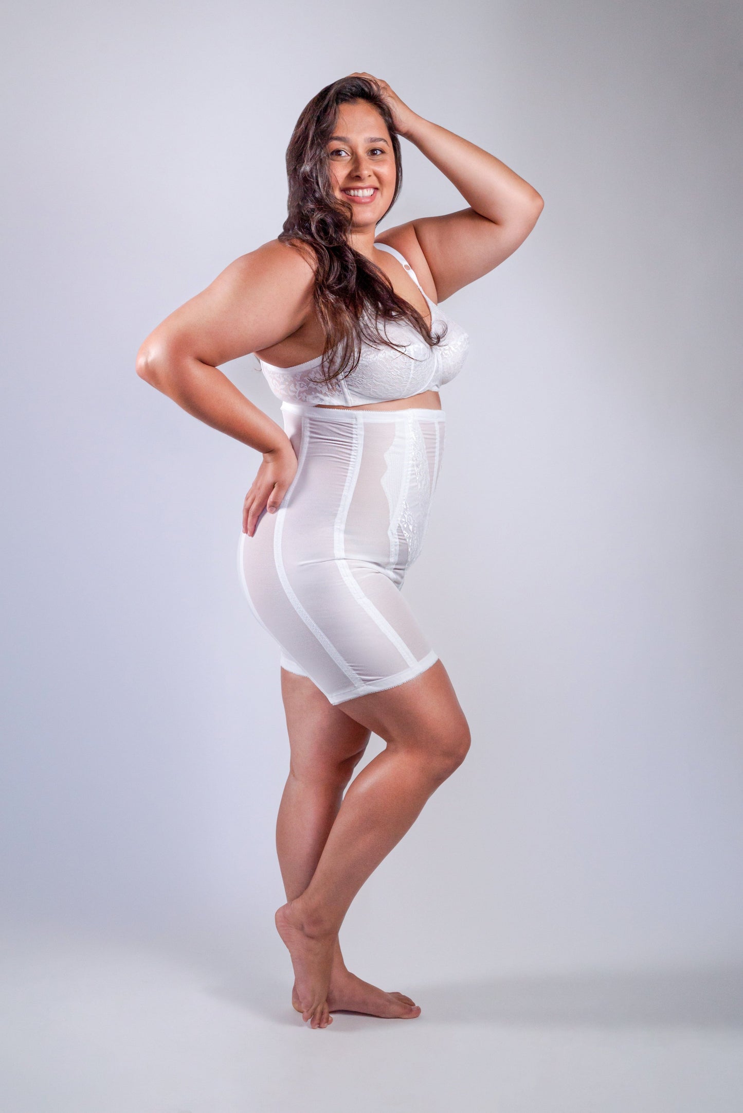 Style 6210 | High Waist Long Leg Shaper with Side Zipper |  Extra Firm Control