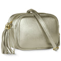 Metallic Calf Leather Crossbody Bag