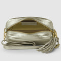 Metallic Calf Leather Crossbody Bag