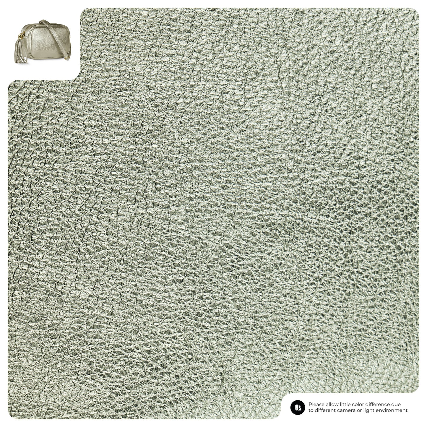 Metallic Calf Leather Crossbody Bag