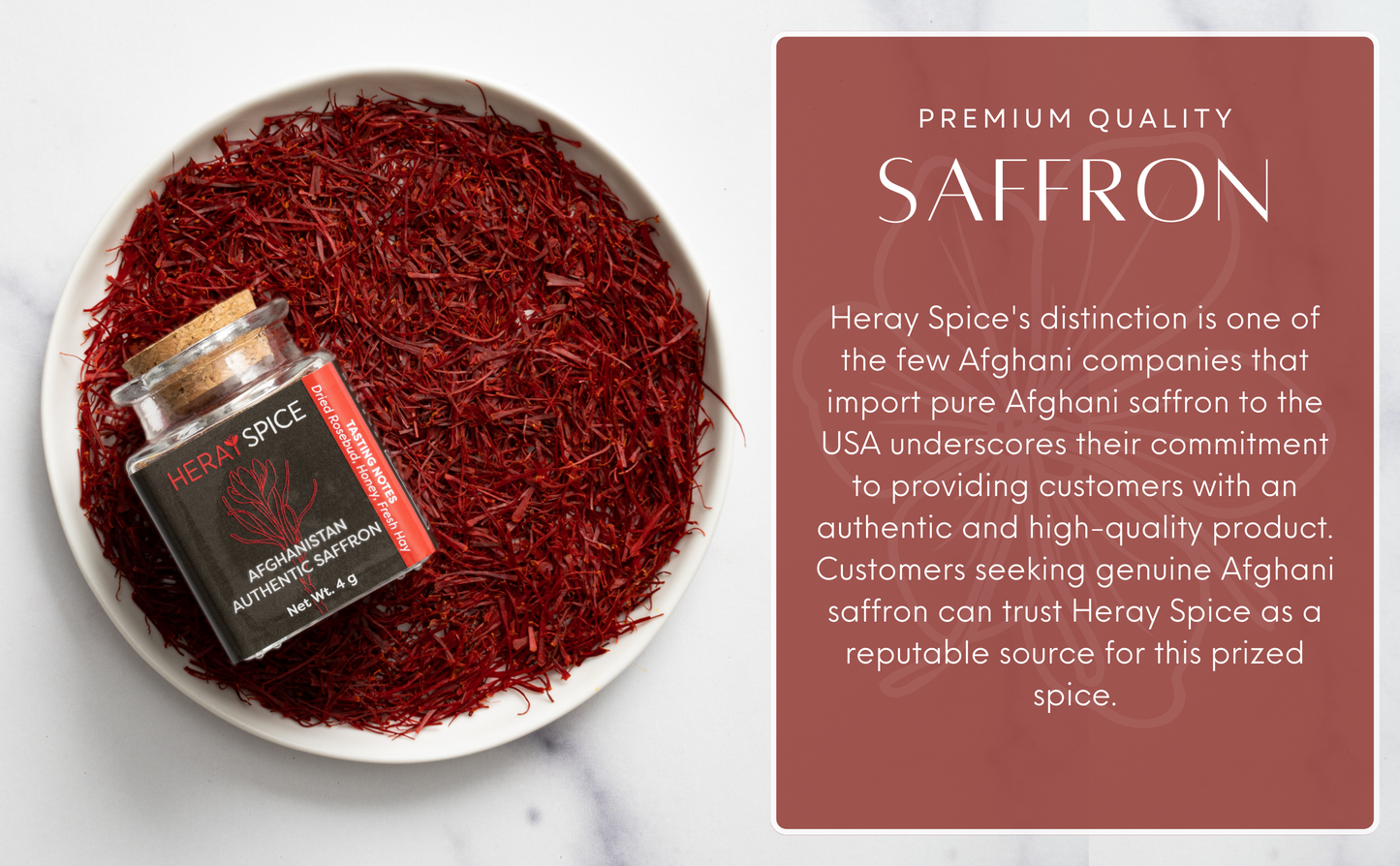 1 Oz (28.5gr) Heray Saffron, Afghani Superior Negin Quality