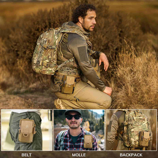 Votagoo Tactical EDC Pouch Universal Waist Pack Phone Molle Pouches Utility Gadget Holster Pocket for Outdoor Sport
