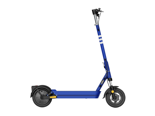 Dual-Suspension Electric Scooter w/ 43.5 Miles Max Operating Range & 24 mph Max Speed - Blue