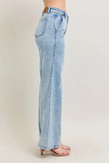 Judy Blue Full Size High Waist Wide Leg Jeans with Skewed Inseam