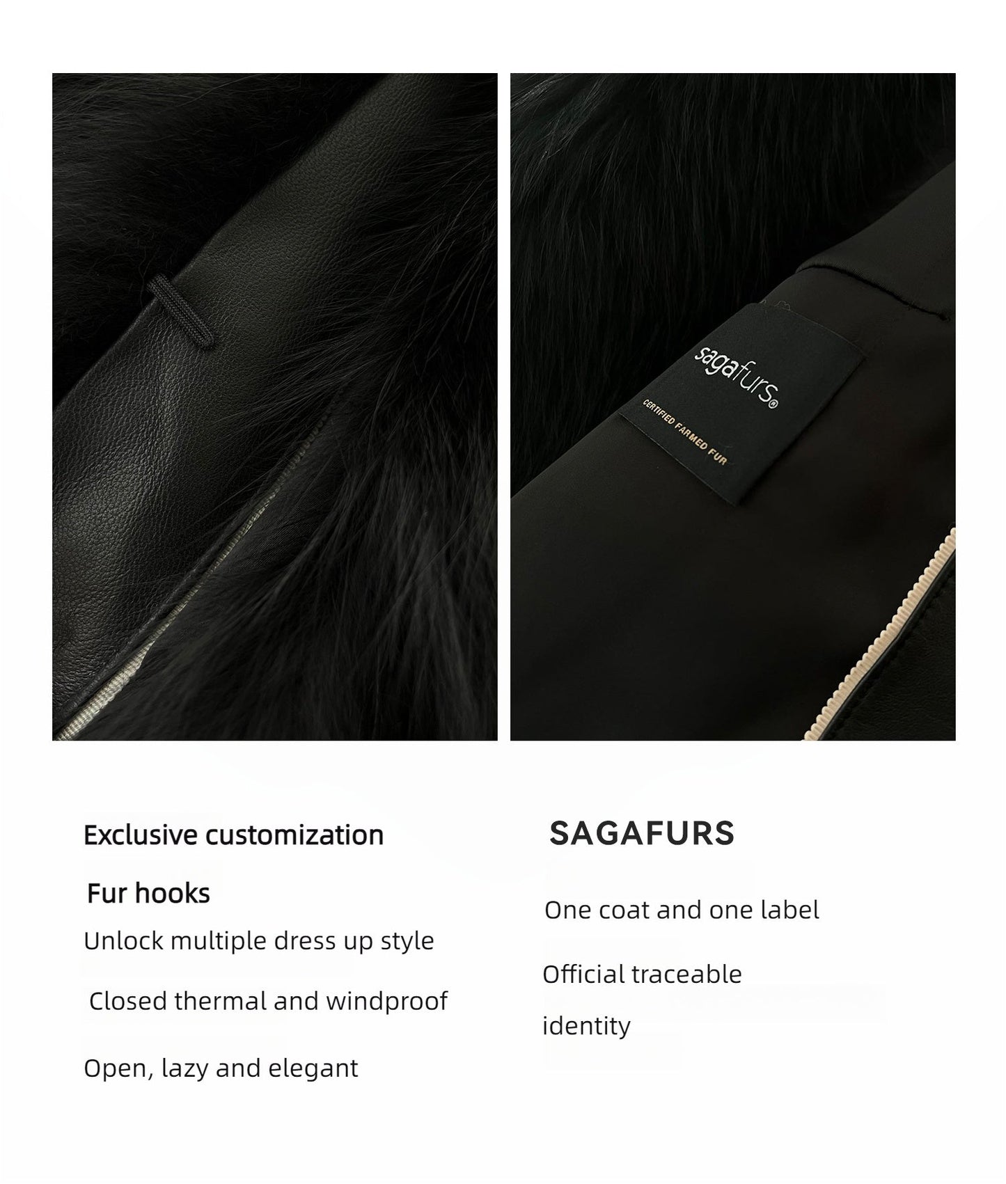Black Sugar Champagne Fox Fur Coat