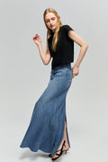 Ocean Wave Denim Skirt HJ821