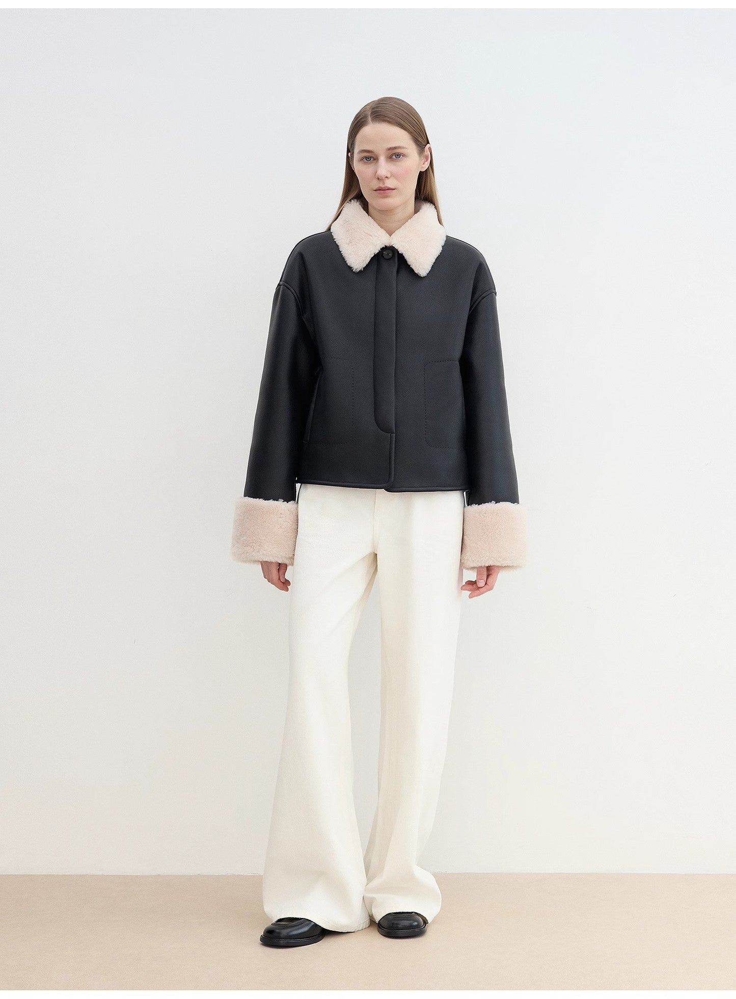 "Slightly Sweet Latte" Shearling Jacket