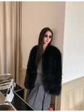 Black Sugar Champagne Fox Fur Coat