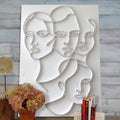 3D Minimalist Faces Wall Art